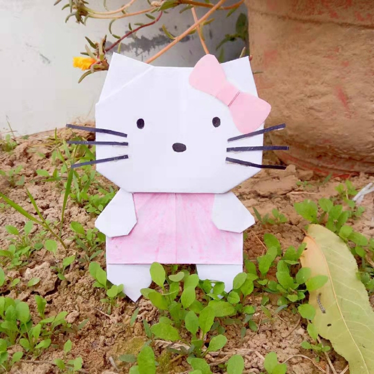 凯蒂猫(hellokitty)折纸,太可爱了